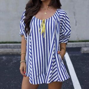 NWT KLESIS Balloon Sleeve Romper